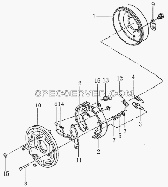 3507Q5 Parking brake для HFC 1020K-D134 (список запасных частей)