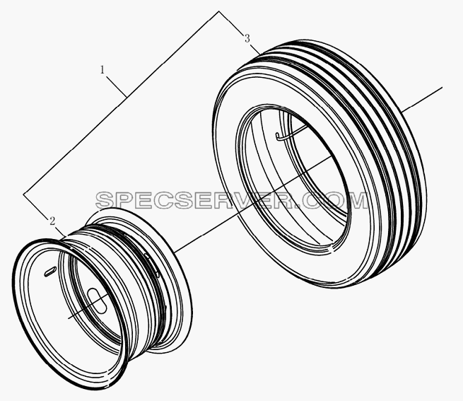 3101D4 Wheel assembly для HFC 1020K-D134 (список запасных частей)