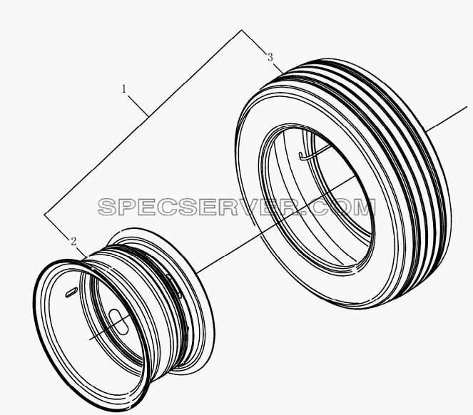 3101D6 Wheel assembly для HFC 1020K-D134 (список запасных частей)