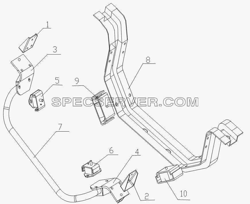 1001D4 Engine suspension для HFC 1020KR-D127 (список запасных частей)
