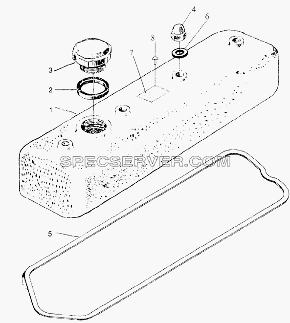 Cylinder head cover для HFC 1020KR-D127 (список запасных частей)