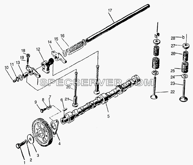 Valve-actuating mechanism для HFC 1020KR-D127 (список запасных частей)