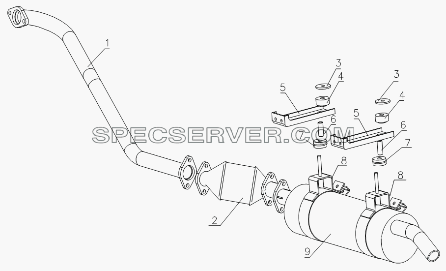 1200D200 Exhaust system для HFC 1020KR-D127 (список запасных частей)