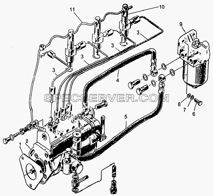Fuel supply system для HFC 1020KR-D127 (список запасных частей)