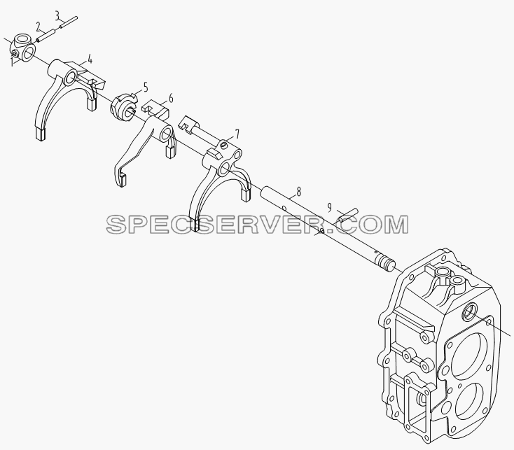 Fork shaft assembly для HFC 1020KR-D127 (список запасных частей)