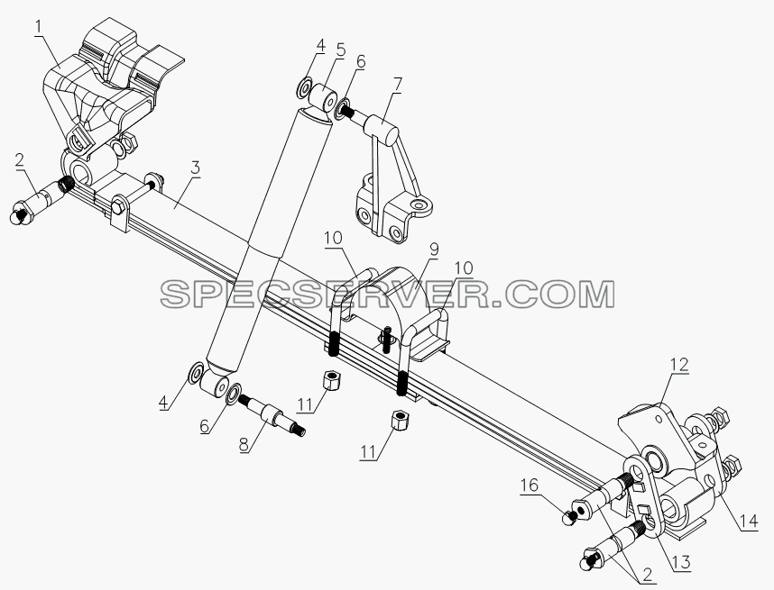 2901D200 Front suspension assembly для HFC 1020KR-D127 (список запасных частей)