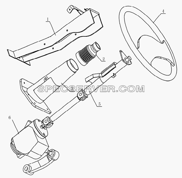 3400DF4JC Steering system для HFC 1020KR-D127 (список запасных частей)