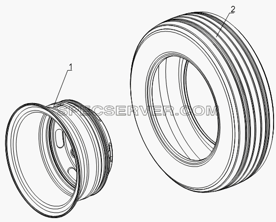 3101D4 Wheel assembly для HFC 1020KR-D127 (список запасных частей)