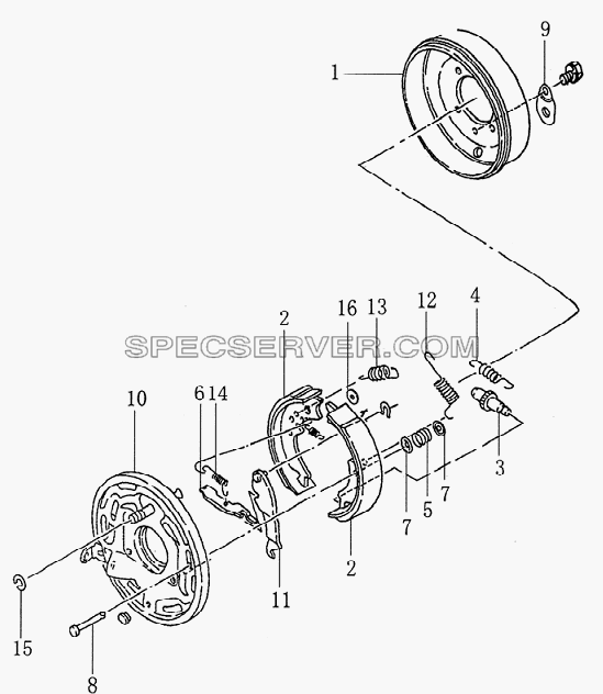 3507Q5 Parking brake для HFC 1020KR-D127 (список запасных частей)