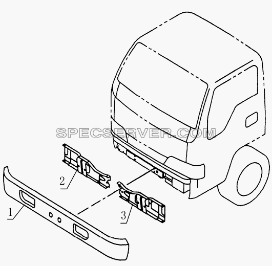 2803D0 Front bomper для HFC 1020KR-D127 (список запасных частей)