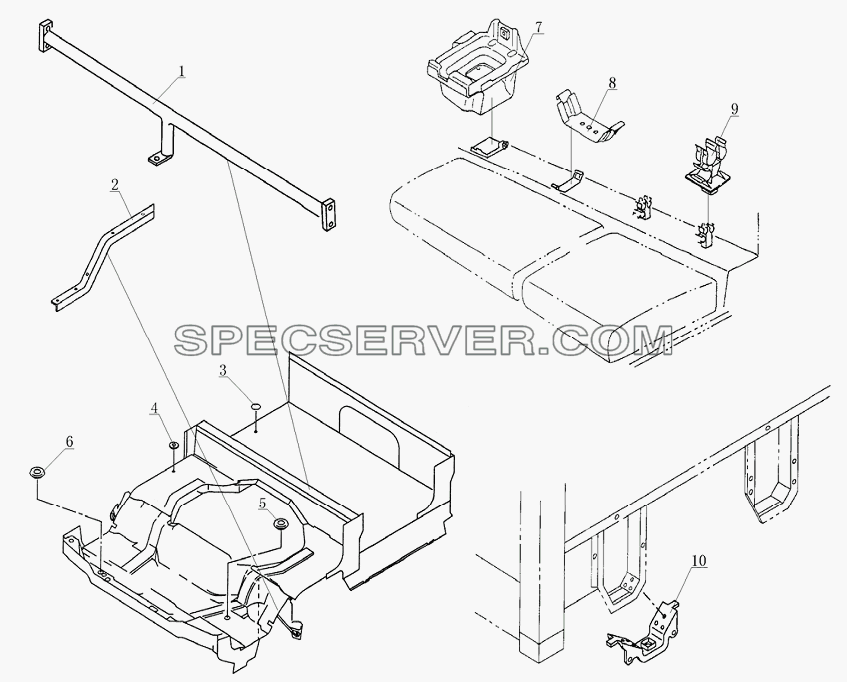 5101D501 Body-floor parts для HFC 1020KR-D127 (список запасных частей)