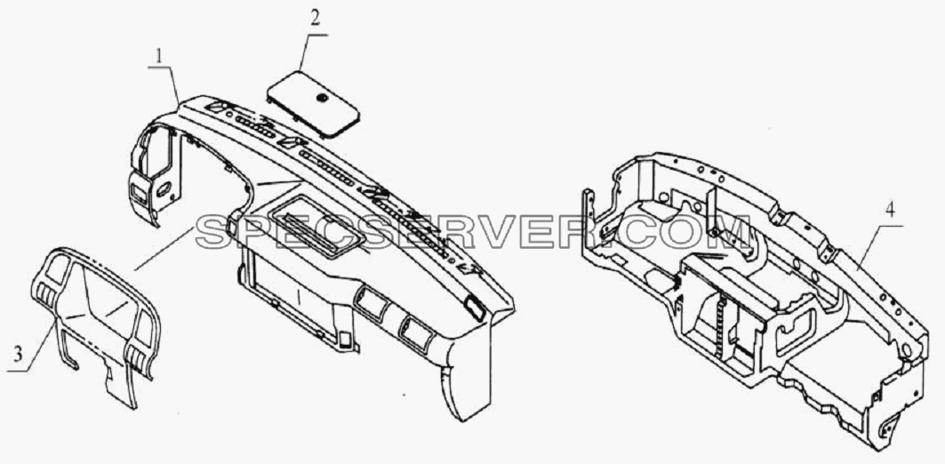 5305D4-sg0 Dashboard system для HFC 1020KR-D127 (список запасных частей)