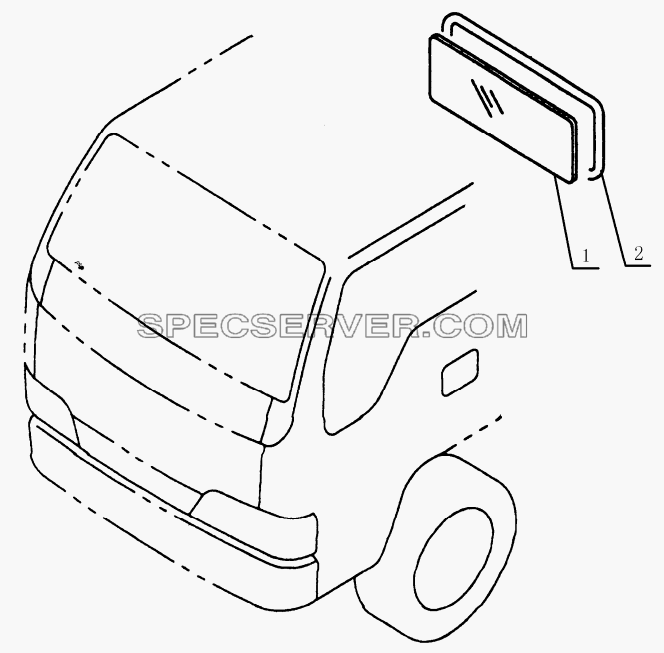 5603D0 Rear windshield для HFC 1020KR-D127 (список запасных частей)