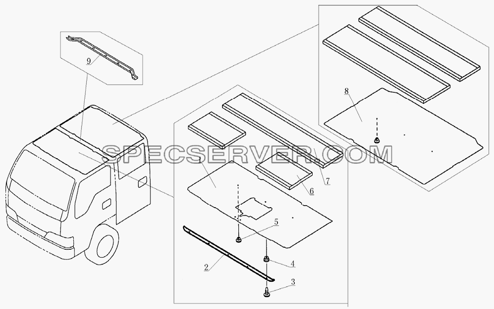5702D501 Front peak inner decoration and ventilation для HFC 1020KR-D127 (список запасных частей)