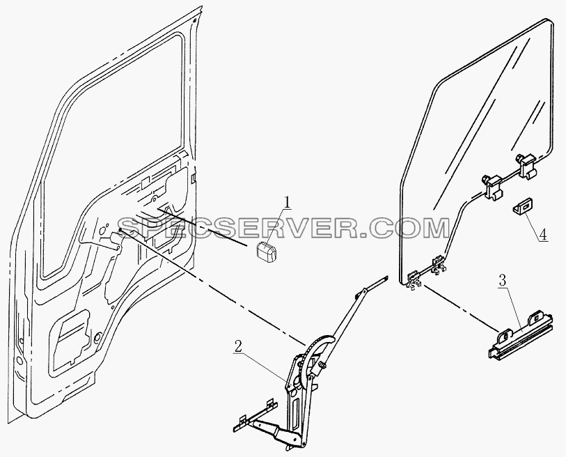 6104E0 Door glass regulator для HFC 1020KR-D127 (список запасных частей)