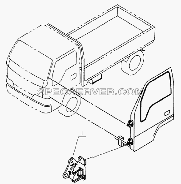 6106E0 Door Gemel assy для HFC 1020KR-D127 (список запасных частей)