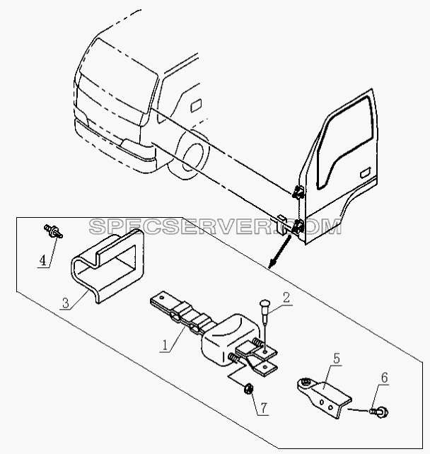 6109E0 Door stop для HFC 1020KR-D127 (список запасных частей)