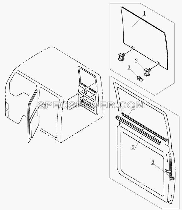 6203B3 Back door glass для HFC 1020KR-D127 (список запасных частей)