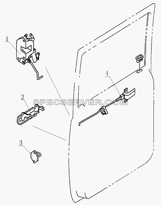 6205B3 Back-door lock для HFC 1020KR-D127 (список запасных частей)