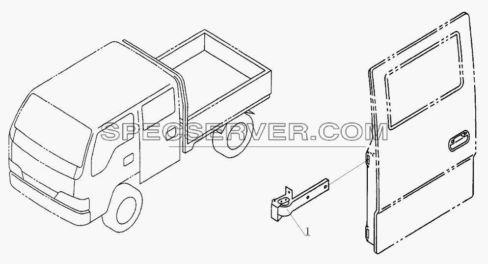 6206B3 Back-door hinge для HFC 1020KR-D127 (список запасных частей)