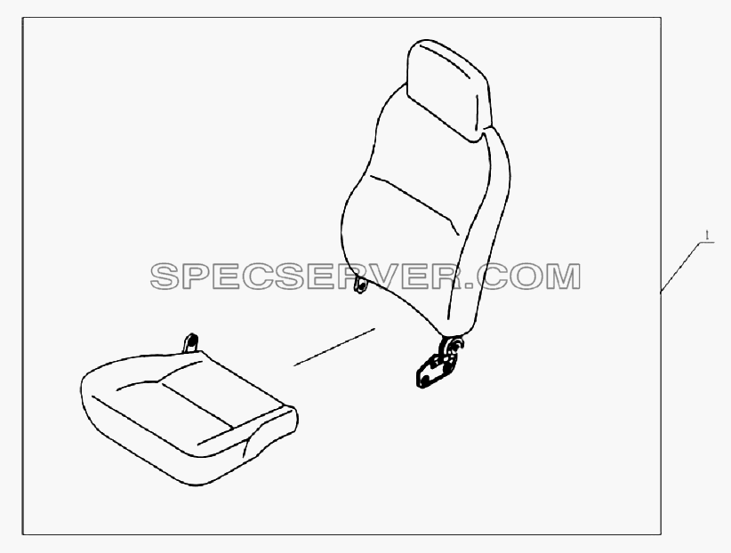 6800D4-sg0 Driver's seat для HFC 1020KR-D127 (список запасных частей)