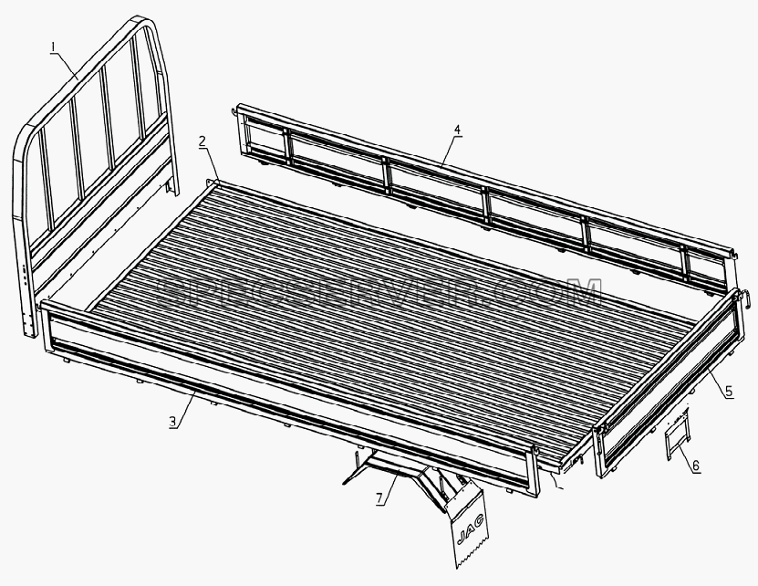 8500D200 Cargo box equipment для HFC 1020KR-D127 (список запасных частей)