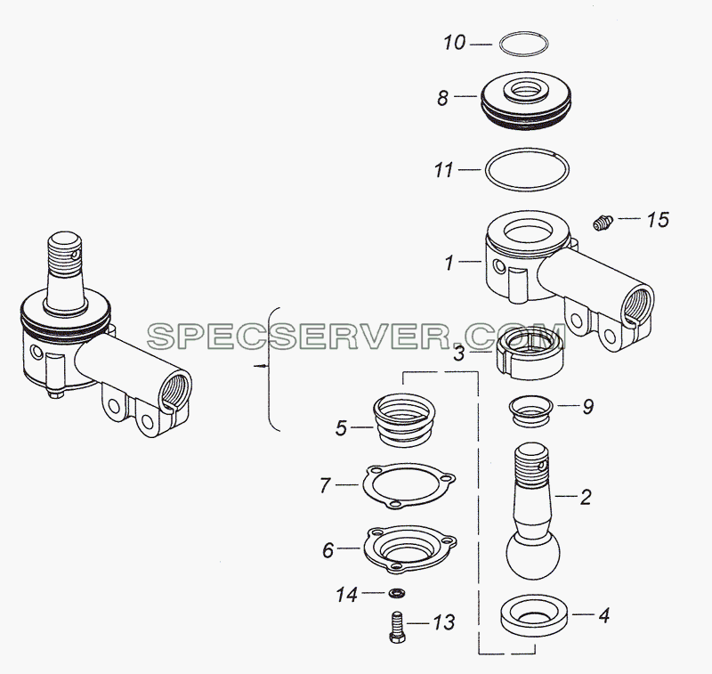 6520-3414055 Наконечник тяги для КамАЗ-4308 (2008) (список запасных частей)