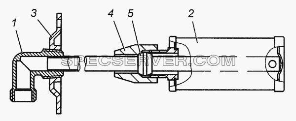 Трубка приемная с фильтром в сборе 65115-1104012 для КамАЗ-4308 (список запасных частей)