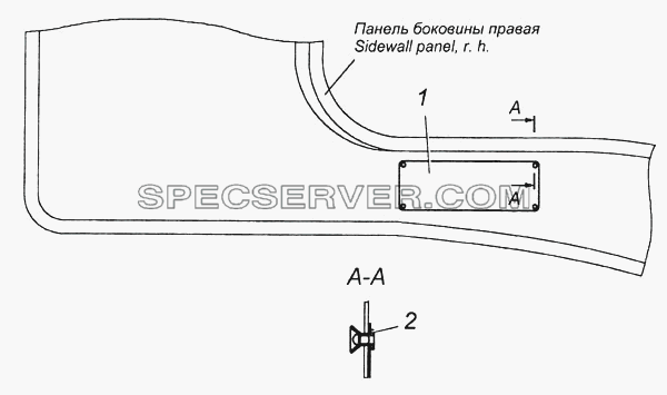Установка заводской таблички 5320-3904001 для КамАЗ-4308 (список запасных частей)
