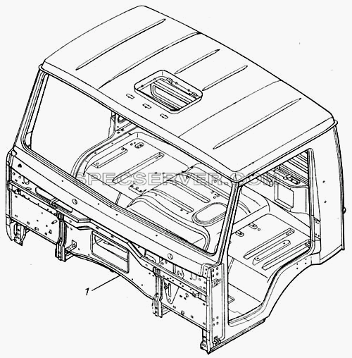 Кабина (сварка) 4310-5000020 для КамАЗ-43101 (список запасных частей)