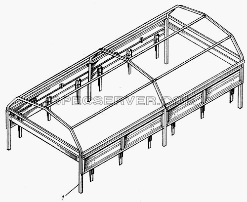 Тент платформы для КамАЗ-43101 (список запасных частей)