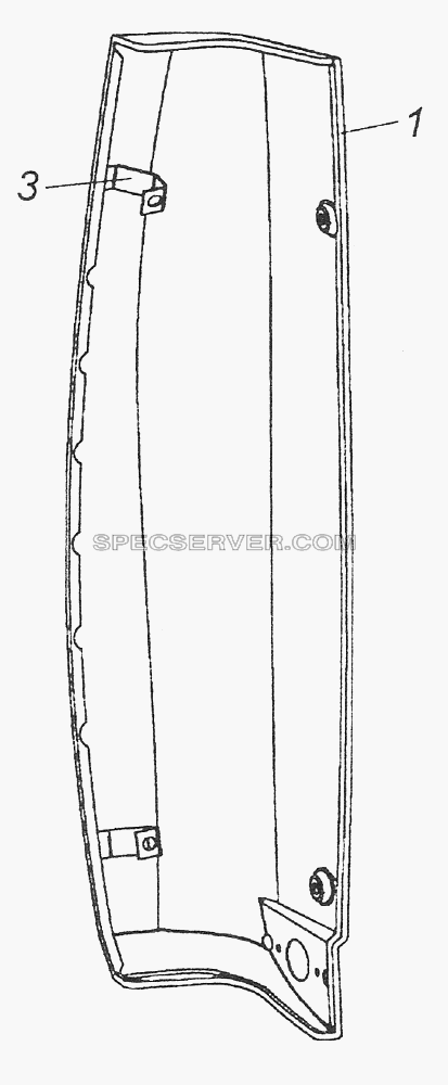 65115-8415011 Обтекатель для КамАЗ-43261 (Евро-1, 2) (список запасных частей)