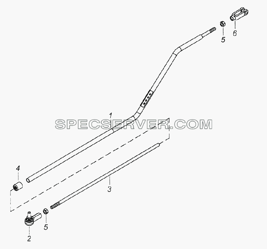 54115-1108040 Толкатель для КамАЗ-43261 (Евро-1, 2) (список запасных частей)
