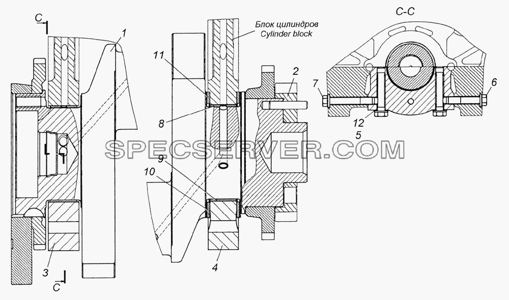 740.50-1005007 Установка коленчатого вала для КамАЗ-4350 (4х4) (список запасных частей)