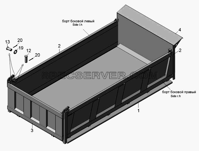 45142-8500020  Платформа для КамАЗ-45142 (список запасных частей)