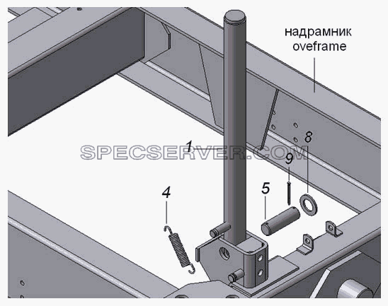 45142-8500050 Установка упора для КамАЗ-45142 (список запасных частей)