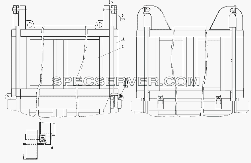 55102-8500012-40  Установка надставных бортов для КамАЗ-45143 (список запасных частей)