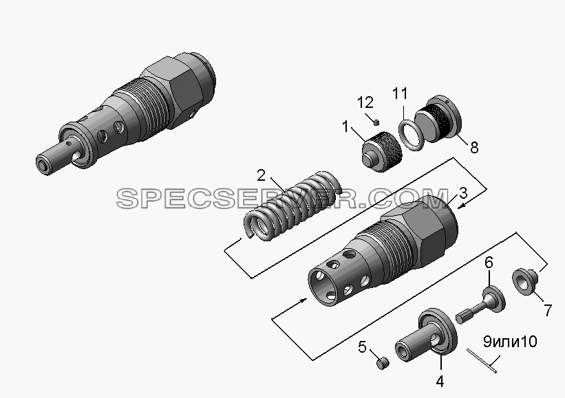 5511-8607070 Клапан предохранительный для КамАЗ-45143 (список запасных частей)