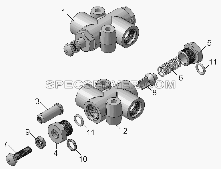 5511-8614010 Клапан ограничительный для КамАЗ-45143 (список запасных частей)