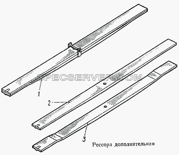 Рессора дополнительная для КамАЗ-5315 (список запасных частей)