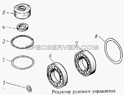 Редуктор рулевого управления для КамАЗ-5315 (список запасных частей)