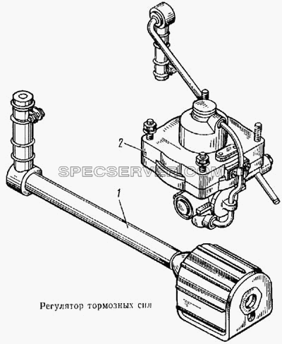 Регулятор тормозных сил для КамАЗ-5315 (список запасных частей)