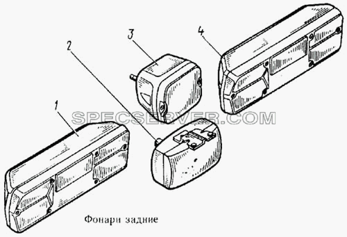 Фонари задние для КамАЗ-5315 (список запасных частей)