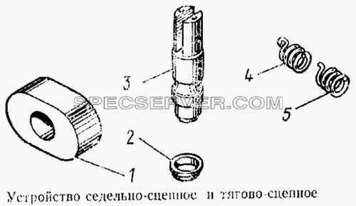 Устройство седельно-сцепное и тягово-сцепное для КамАЗ-5315 (список запасных частей)