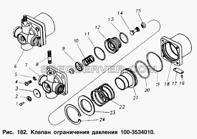 Клапан ограничения давления для КамАЗ-5320 (список запасных частей)