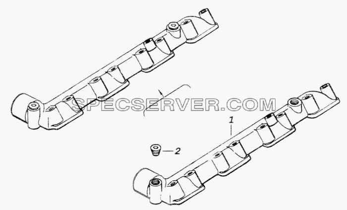 Труба водяная левая для КамАЗ-53228, 65111 (список запасных частей)