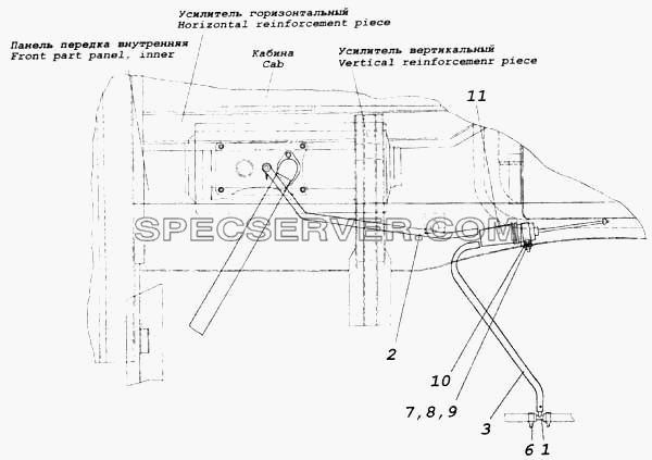 Установка насоса, топливопроводов отопителя ОН-32Д-24 для КамАЗ-5360 (список запасных частей)