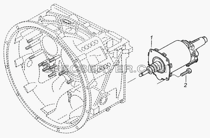 Установка цилиндра сцепления для КамАЗ-5360 (список запасных частей)
