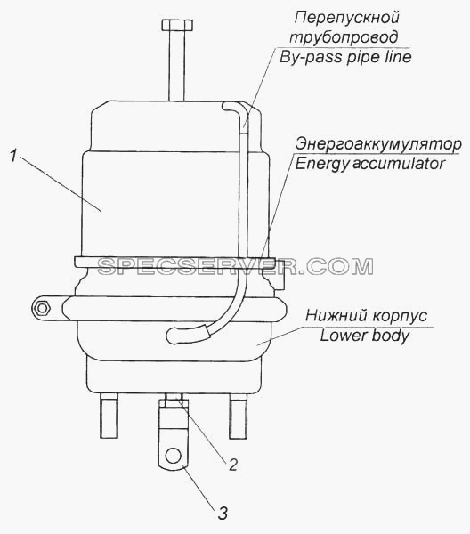Камера тормозная тип 30/24 для КамАЗ-5360 (список запасных частей)