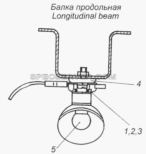 Установка подкапотной лампы для КамАЗ-5360 (список запасных частей)